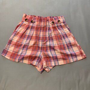 a.n.a. shorts checkered women's shorts. Pink. Size 8.